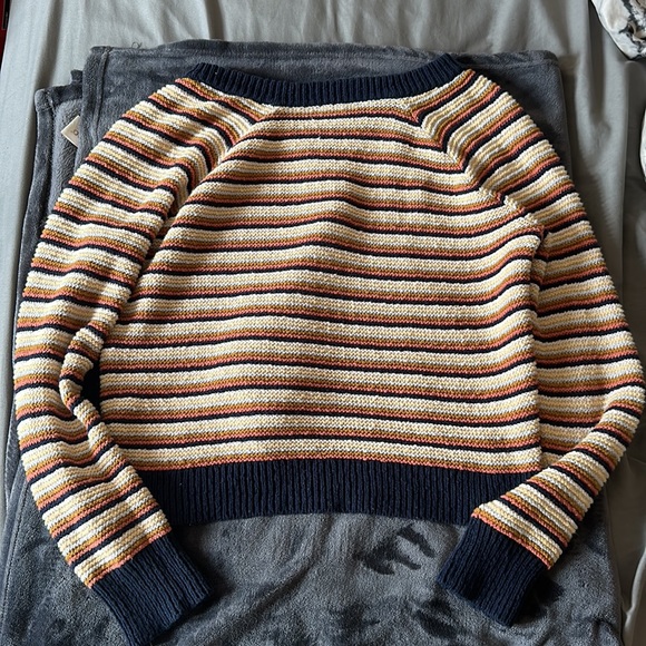MADEWELL Stripe Knit Cropped Sweater - Picture 5 of 6